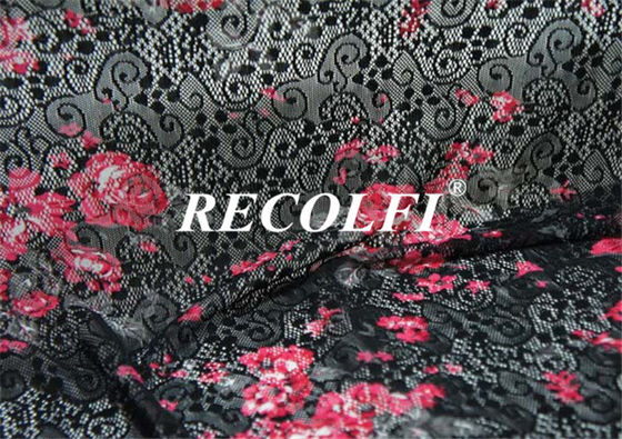 Recycled Microfiber Floral Digital Printing Fabric For Sport Suit